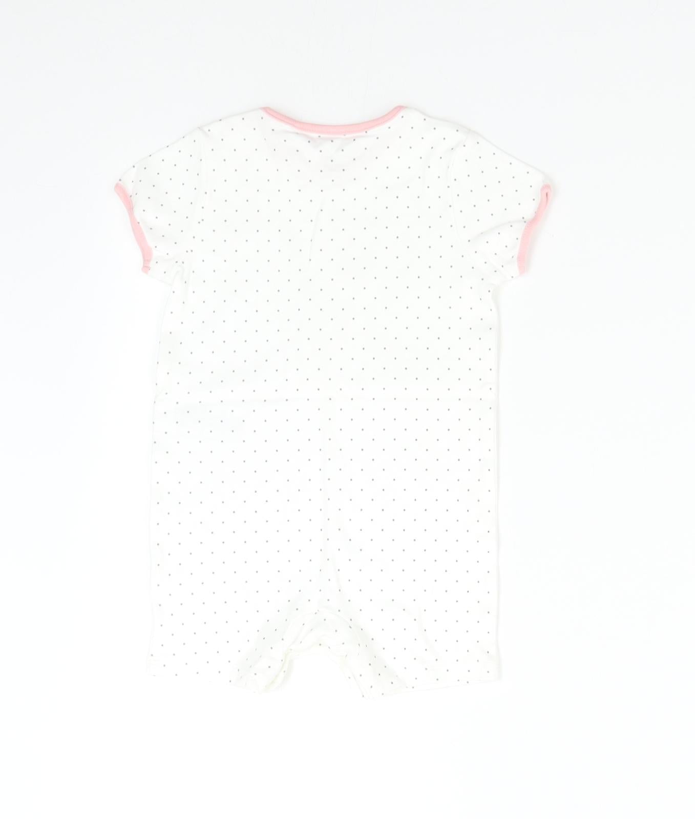 NEXT Baby White Polka Dot  Romper One-Piece Size 9-12 Months