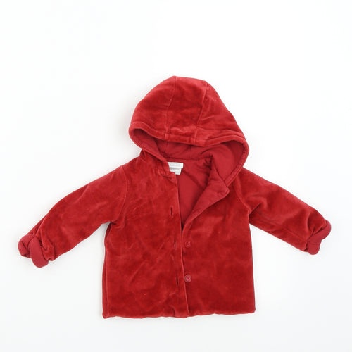 mamas & papas Baby Red   Overcoat Coat Size 6-9 Months
