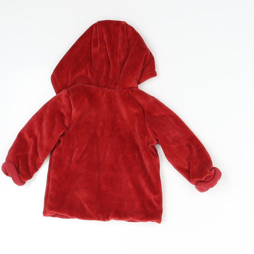 mamas & papas Baby Red   Overcoat Coat Size 6-9 Months