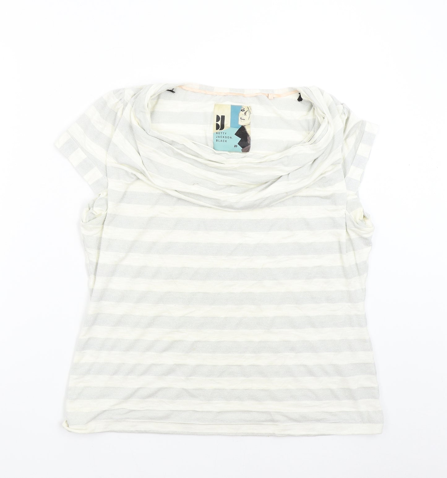 Debenhams Womens Multicoloured Striped  Basic T-Shirt Size 20