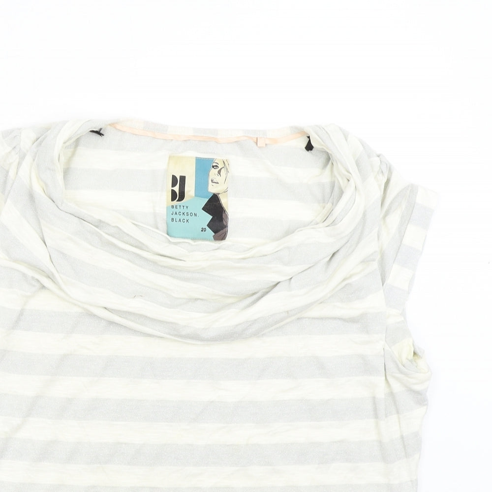 Debenhams Womens Multicoloured Striped  Basic T-Shirt Size 20