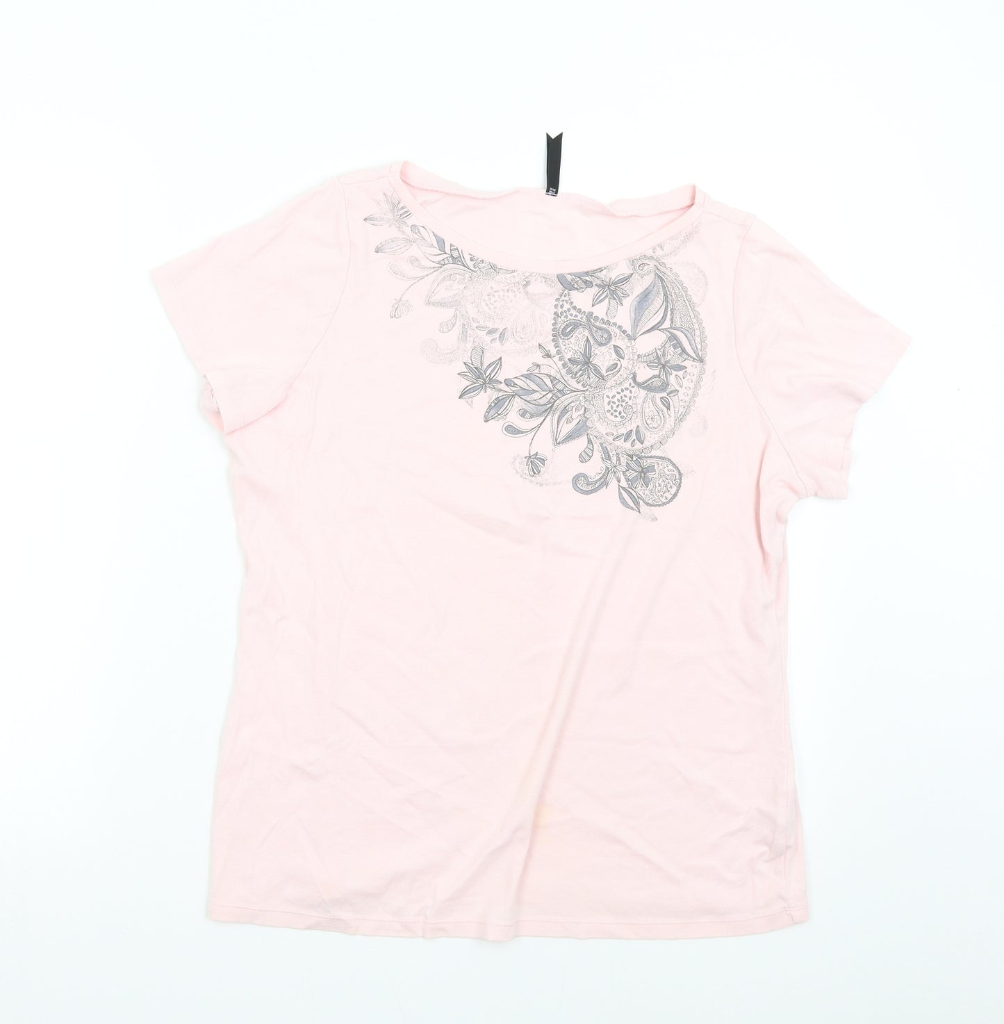 m&s Womens Pink   Basic T-Shirt Size 22