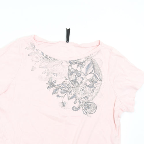 m&s Womens Pink   Basic T-Shirt Size 22