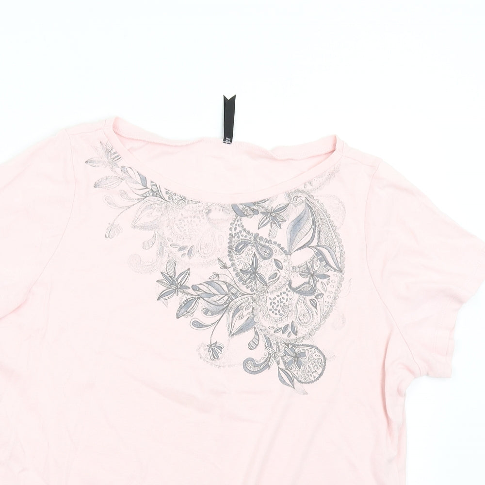 m&s Womens Pink   Basic T-Shirt Size 22