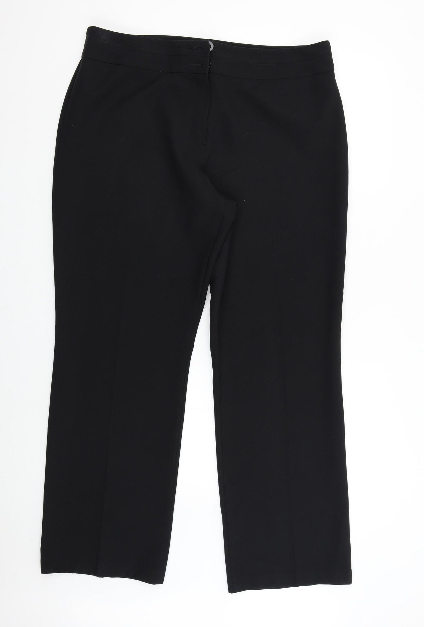 m&s Womens Black   Trousers  Size 16 L30 in