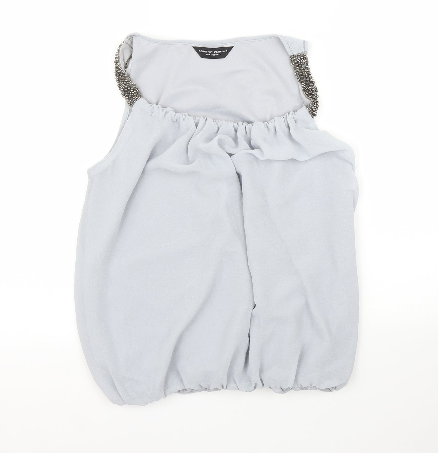 Dorothy Perkins Womens Grey   Basic Blouse Size 8