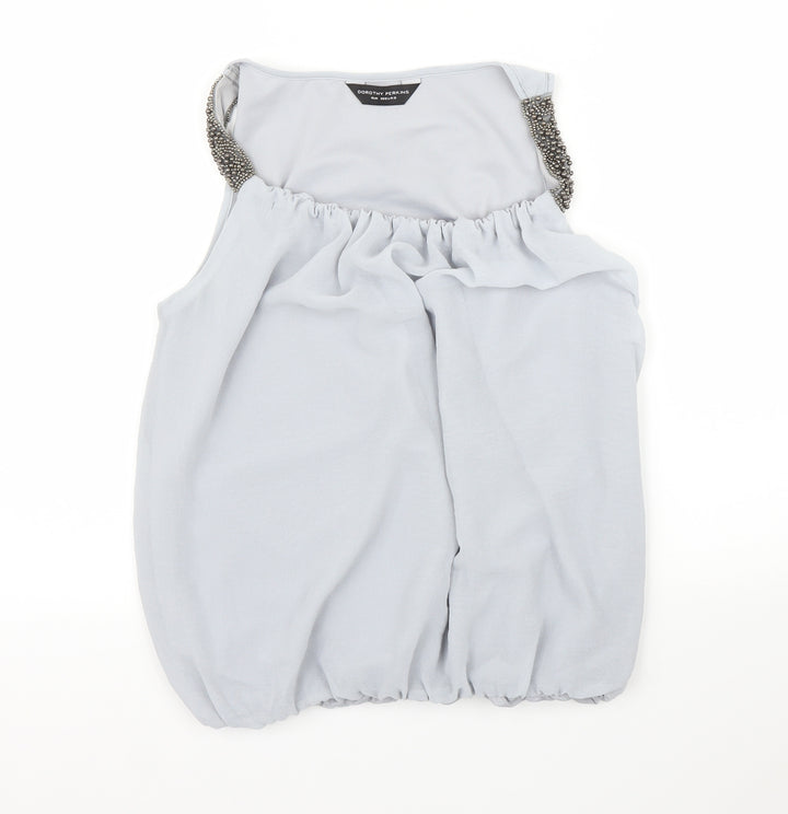 Dorothy Perkins Womens Grey Basic Blouse Size 8