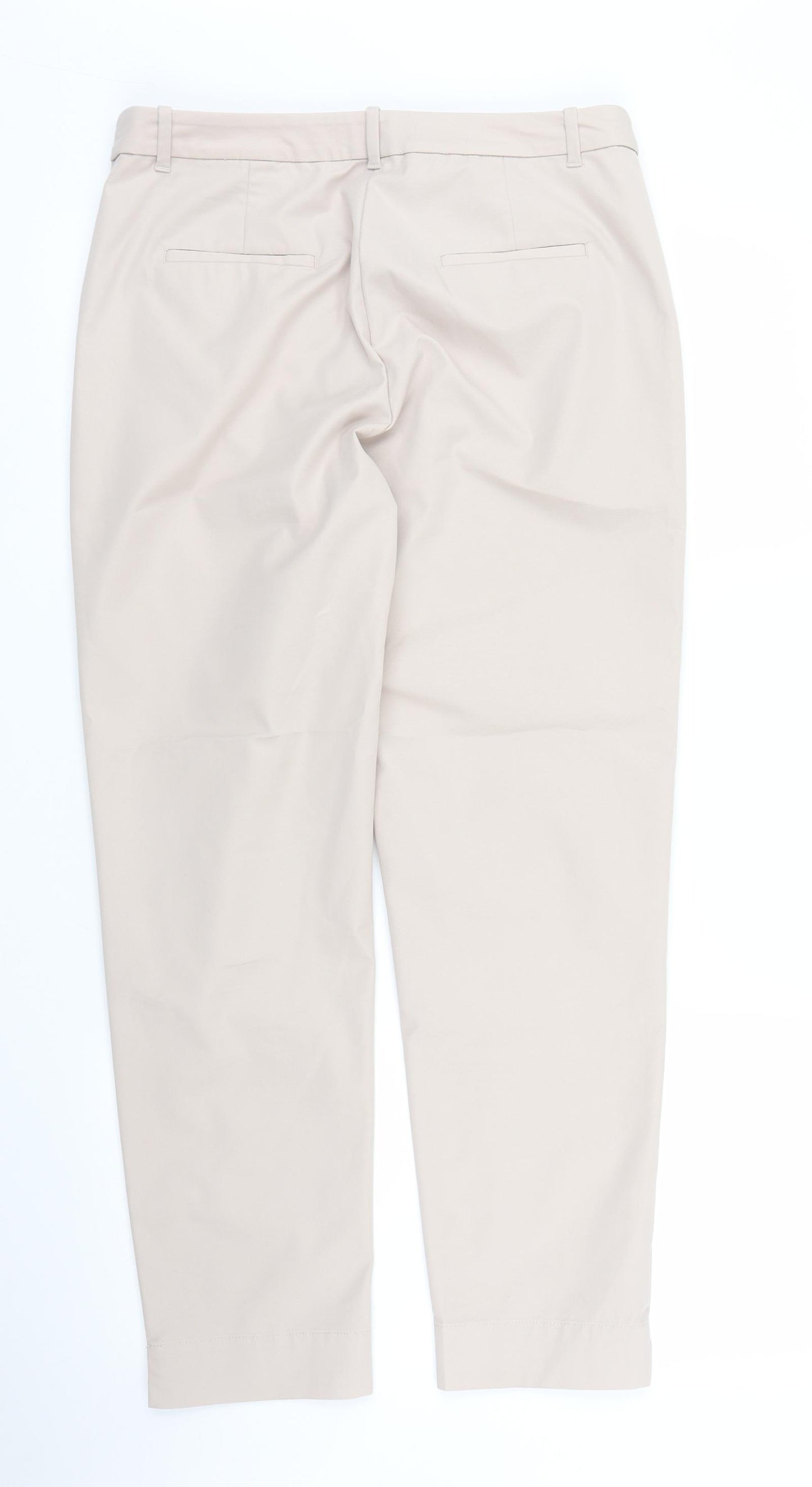 M&S Womens Beige   Pedal Pusher Trousers Size 12 L26 in