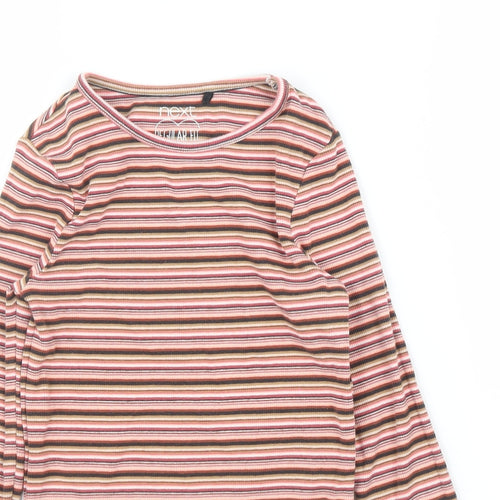 NEXT Girls Pink Striped  Basic T-Shirt Size 10 Years