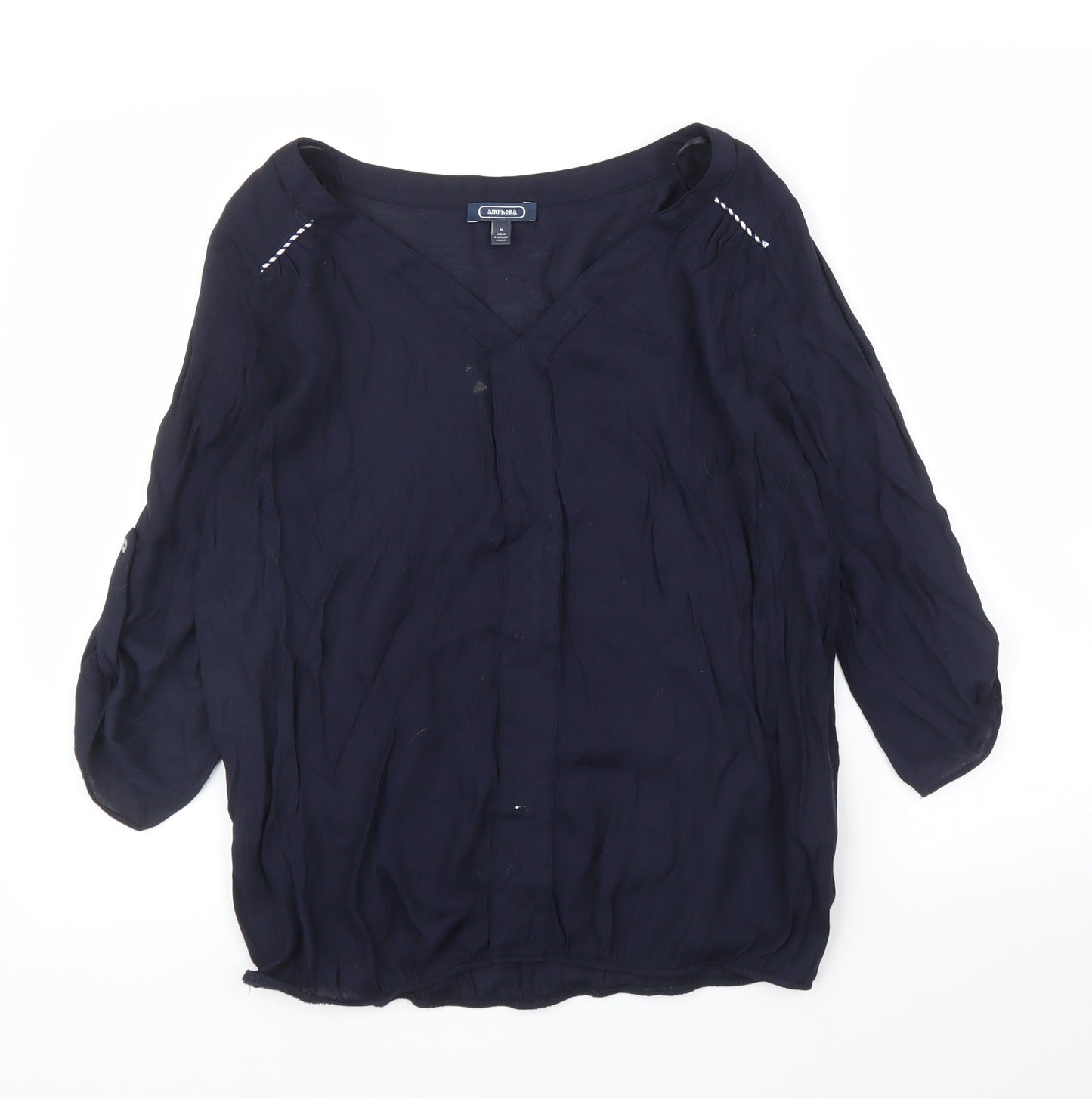 Amphora Womens Blue   Basic Blouse Size M