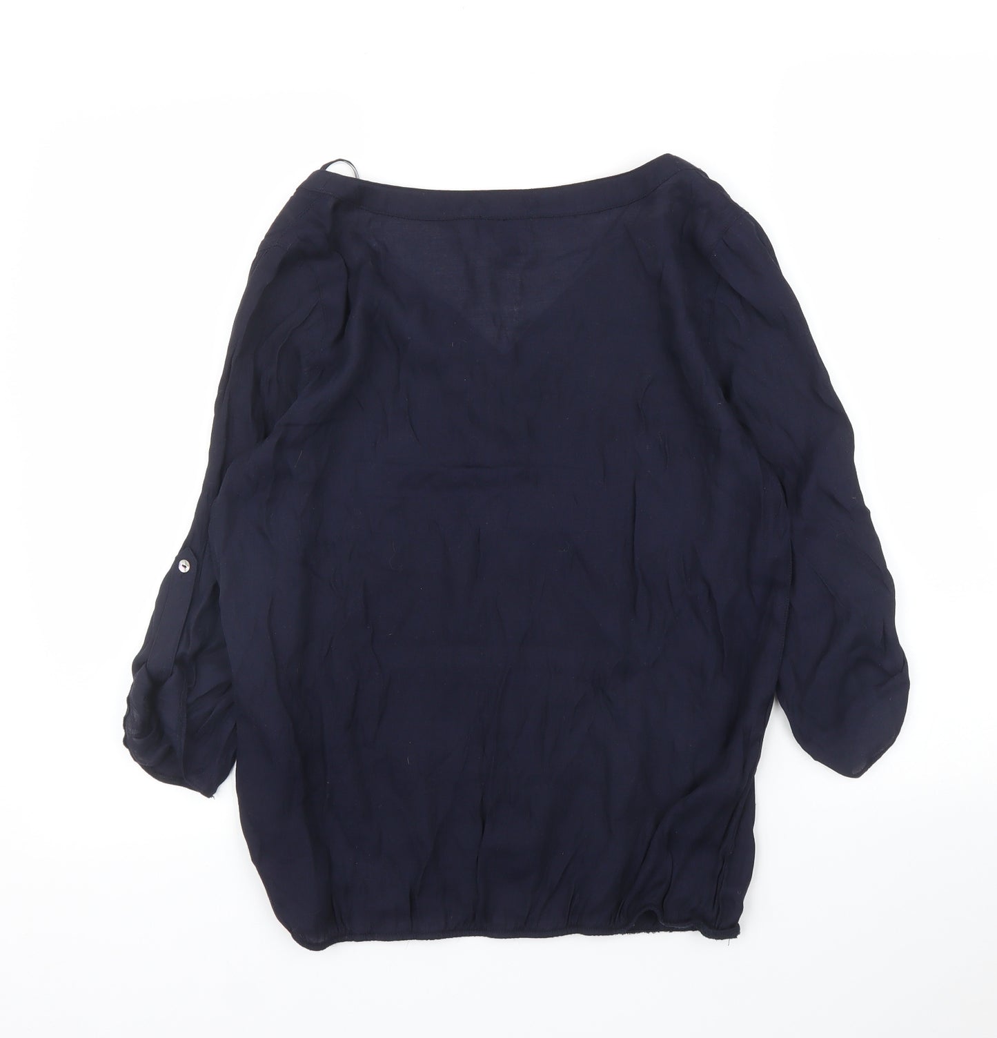 Amphora Womens Blue   Basic Blouse Size M