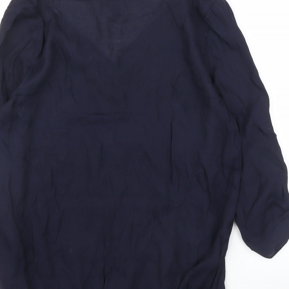 Amphora Womens Blue   Basic Blouse Size M