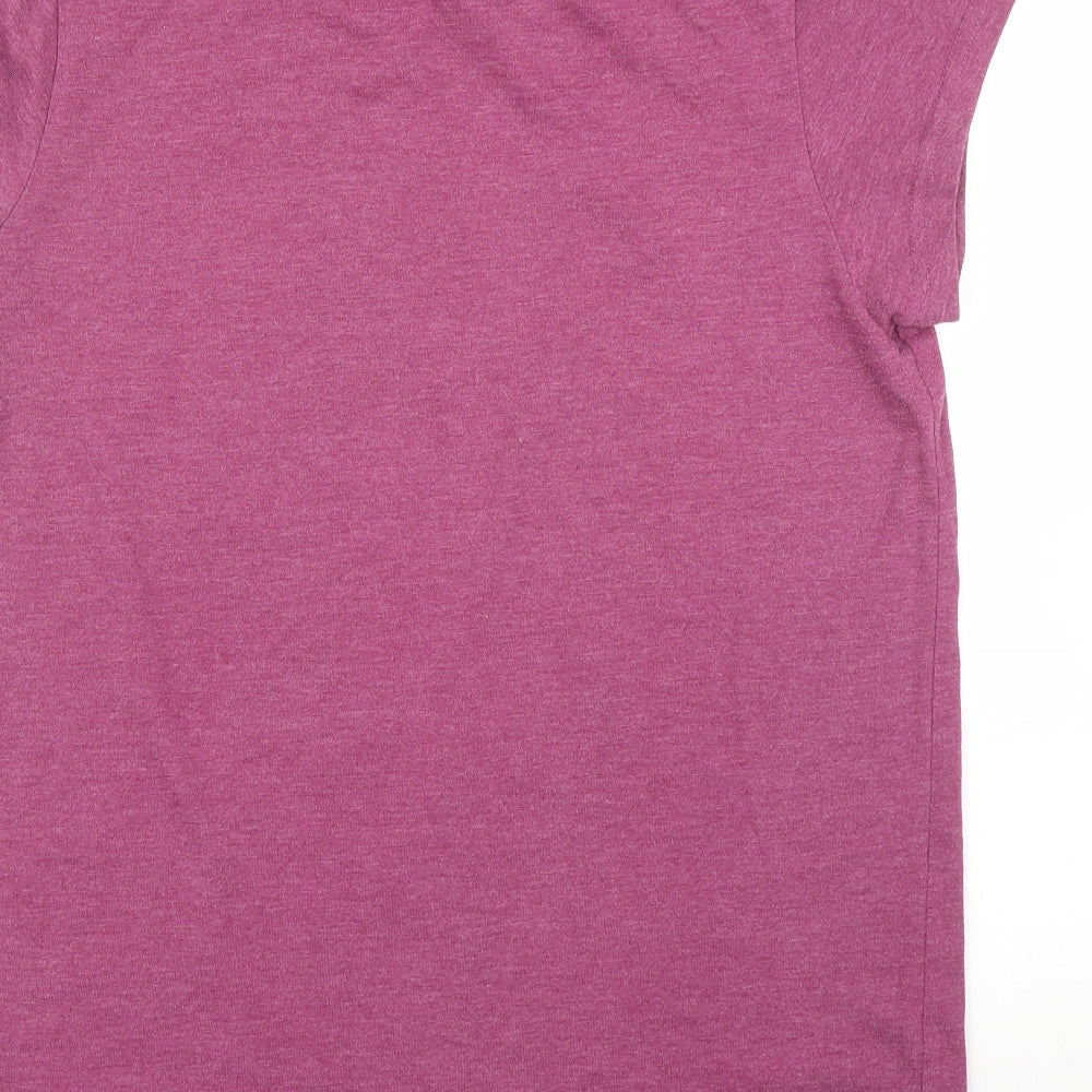 Animal Womens Purple   Basic T-Shirt Size 16
