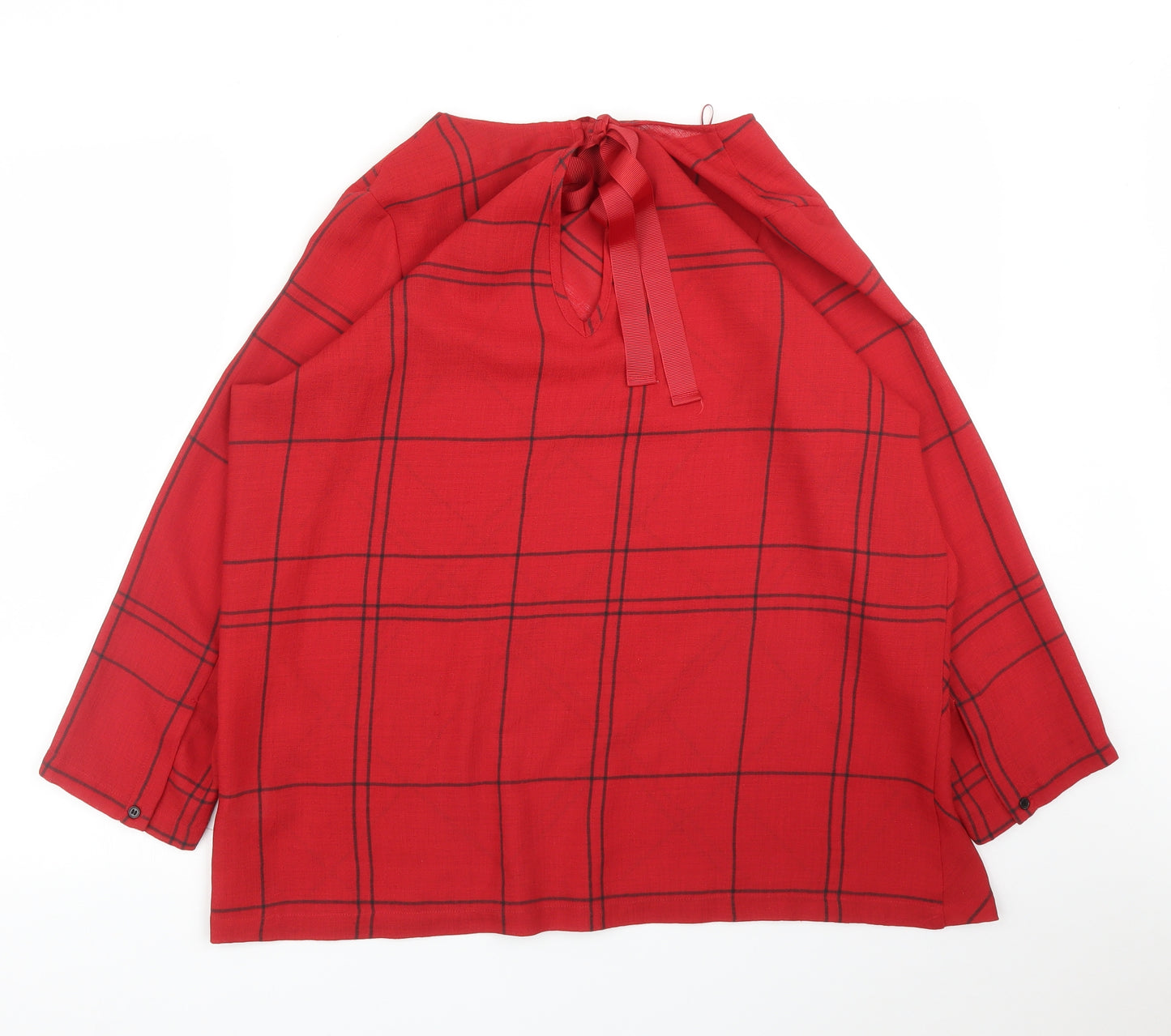 NEXT Womens Red Check  Basic Blouse Size 18