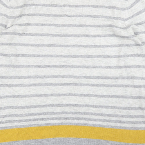 Laura Ashley Womens Grey Striped  Pullover Jumper Size 14