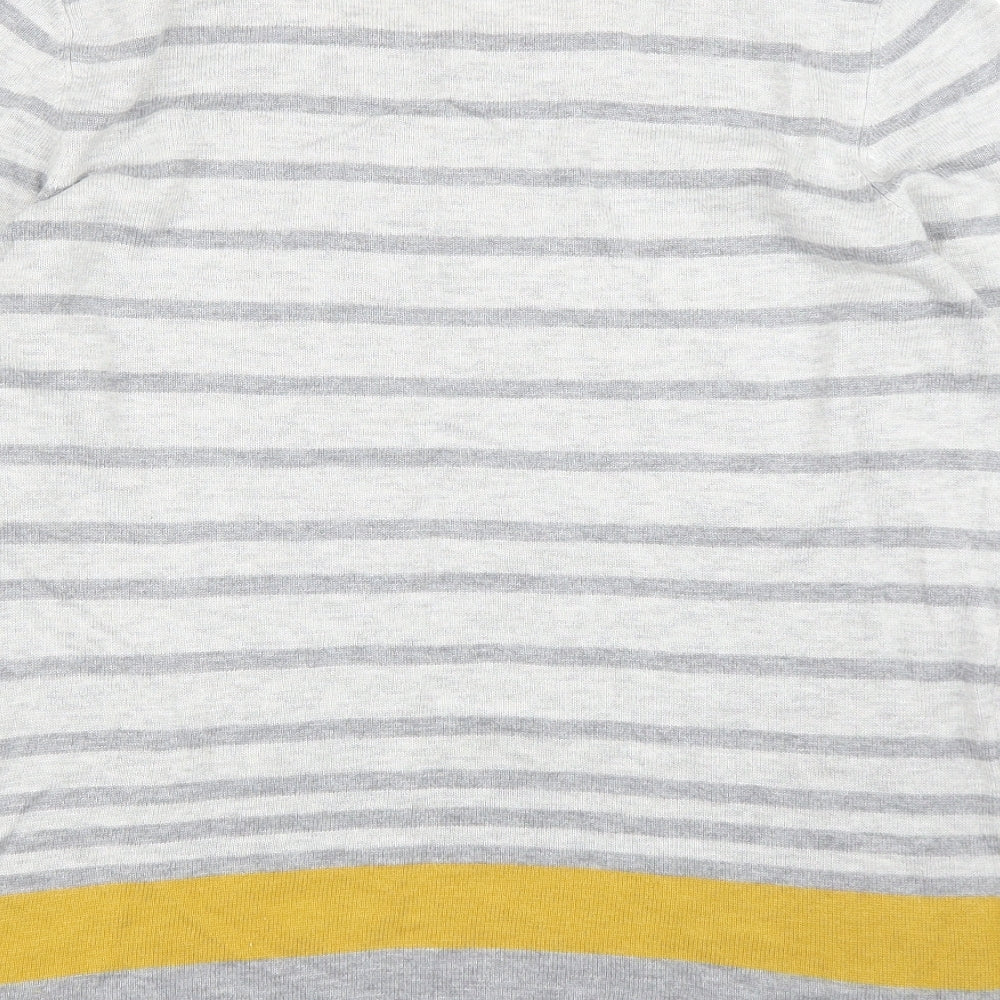 Laura Ashley Womens Grey Striped  Pullover Jumper Size 14