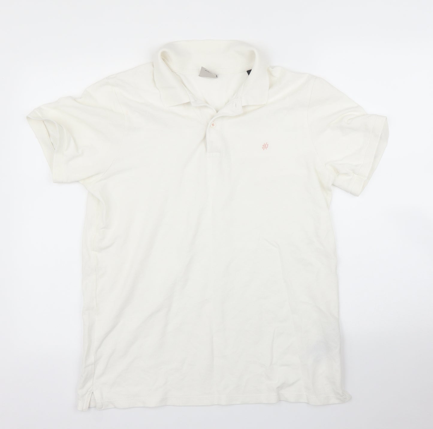 JACK & JONES Mens White    Polo Size L