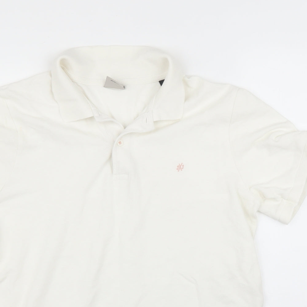 JACK & JONES Mens White    Polo Size L