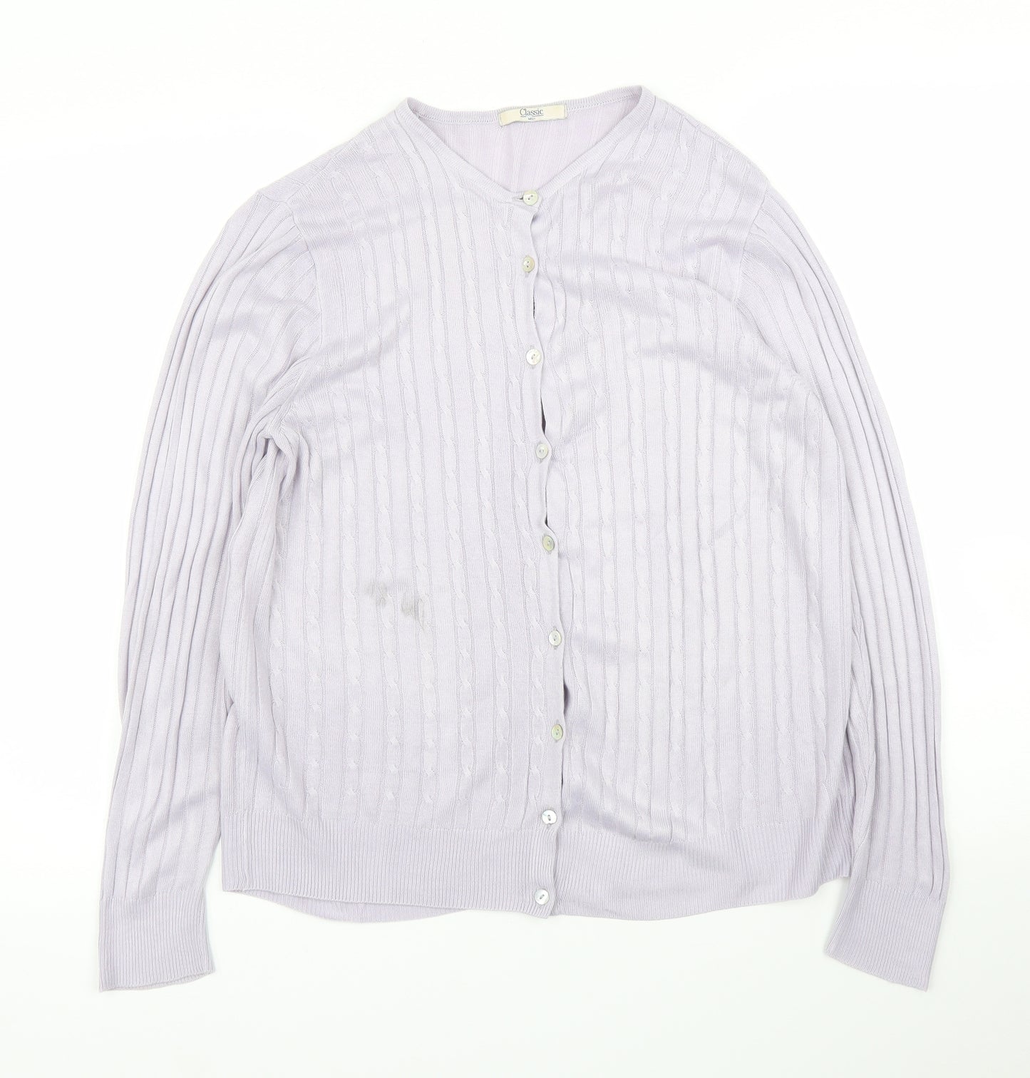 M&S Womens Purple   Cardigan Jumper Size M