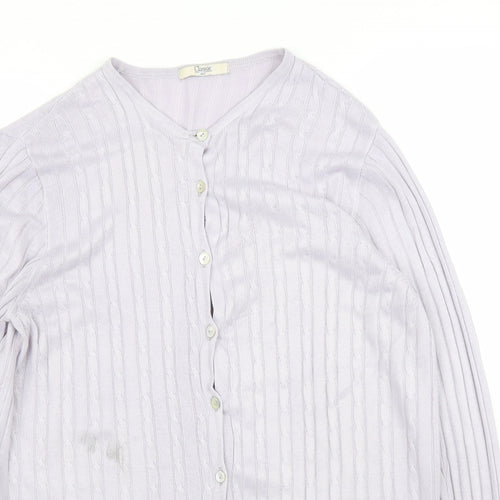 M&S Womens Purple   Cardigan Jumper Size M