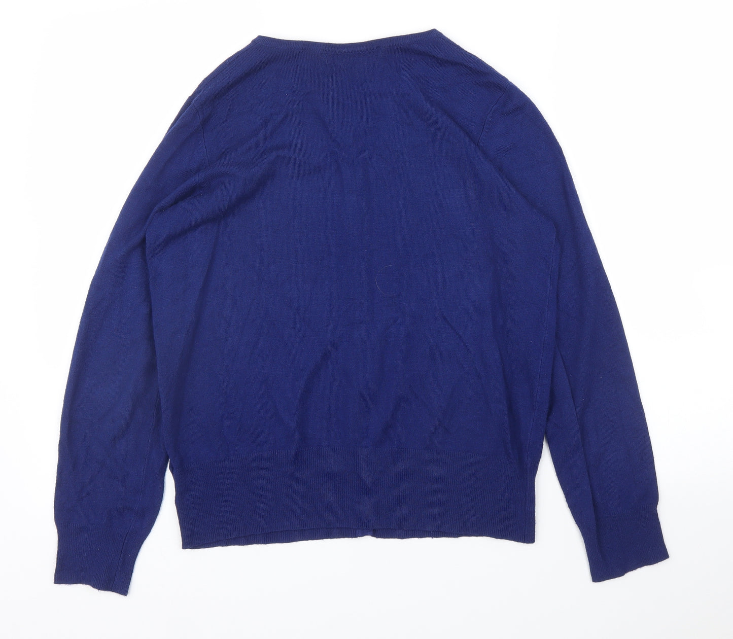 M&S Womens Blue   Cardigan Jumper Size 14