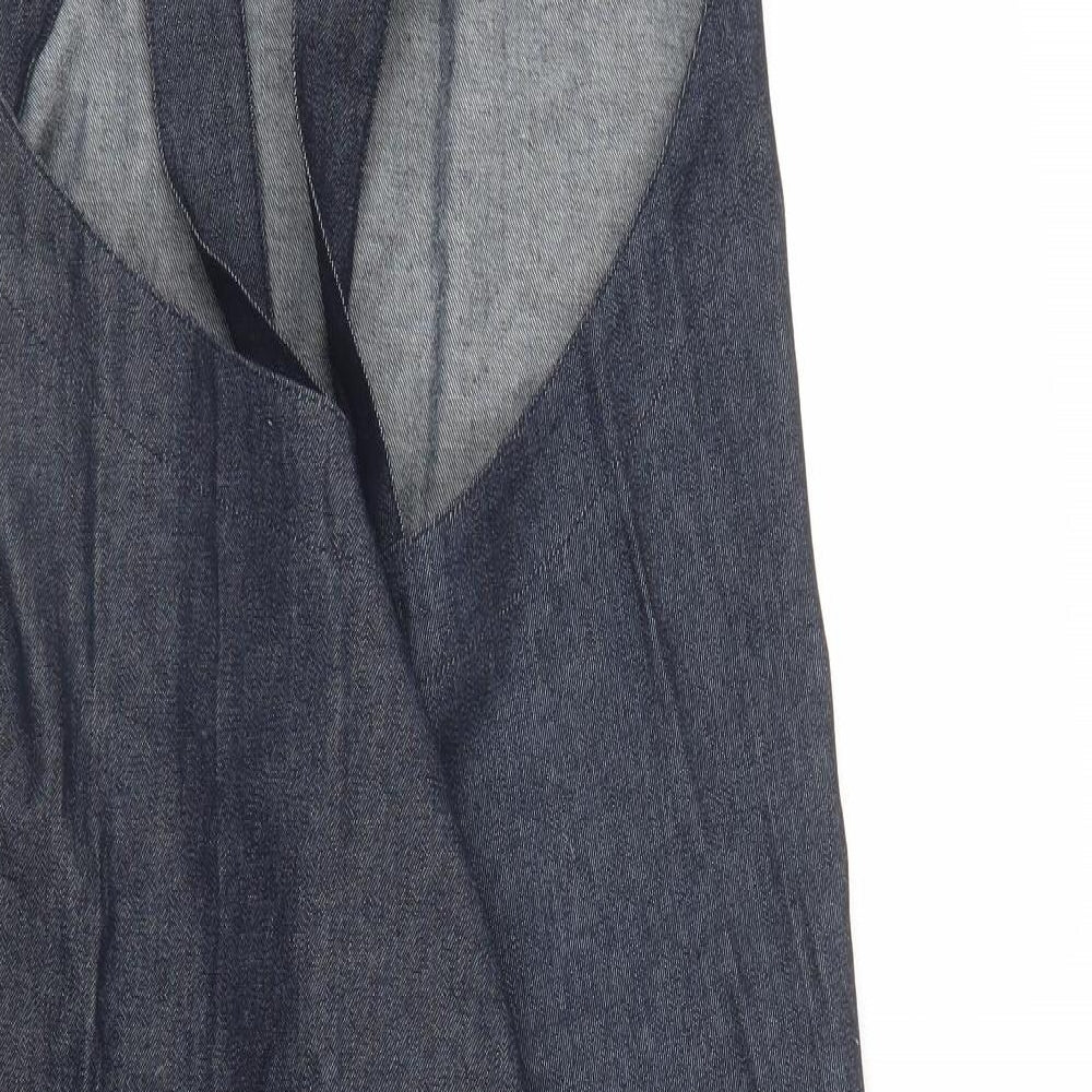 Preworn Womens Blue   Basic Blouse Size M  - Apron