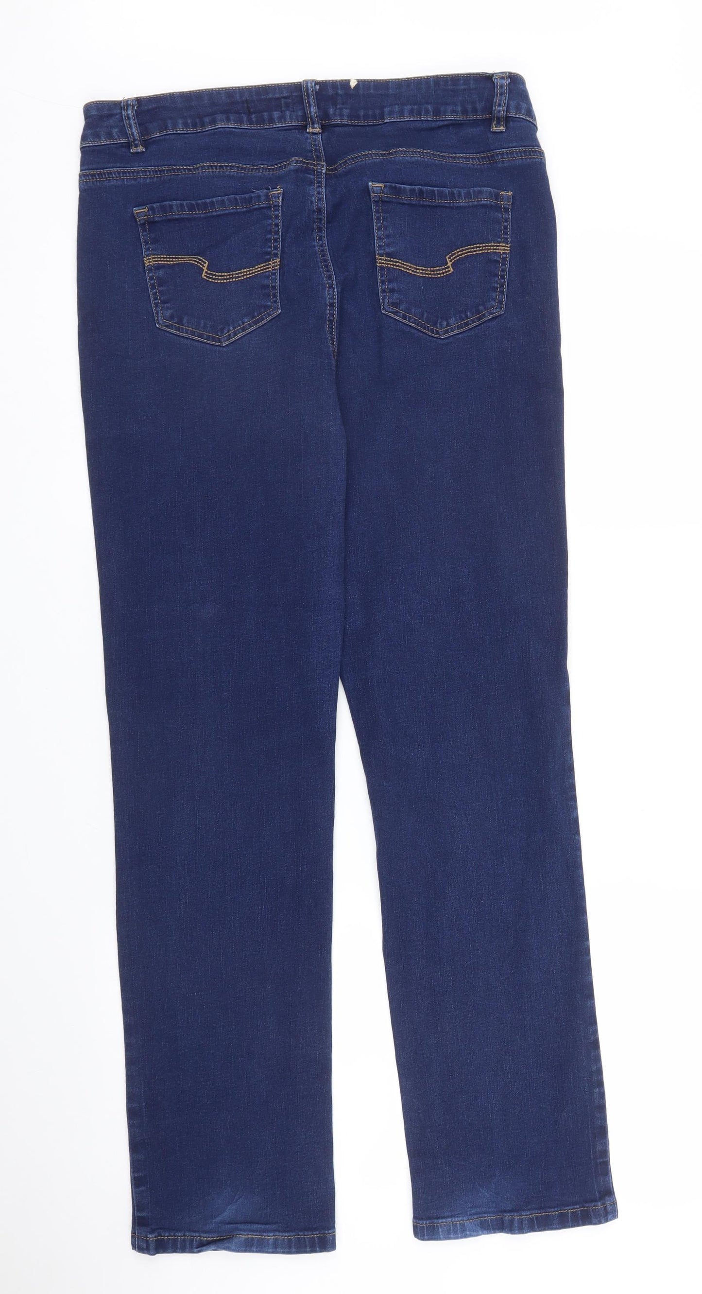 TU Womens Blue  Denim Straight Jeans Size 14 L29 in