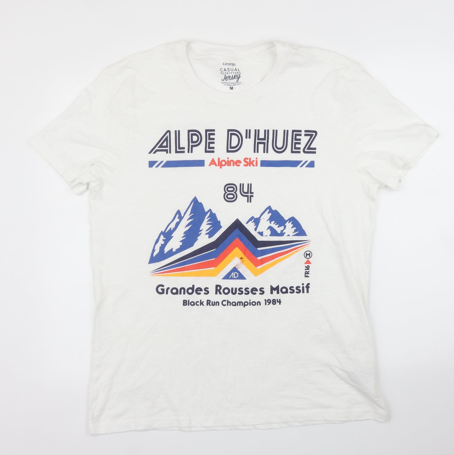 George Mens White    T-Shirt Size M