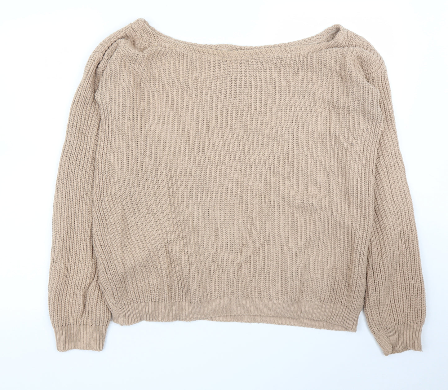 Missguided Womens Beige   Pullover Jumper Size L
