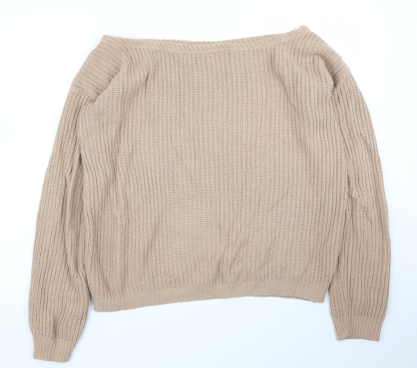 Missguided Womens Beige   Pullover Jumper Size L