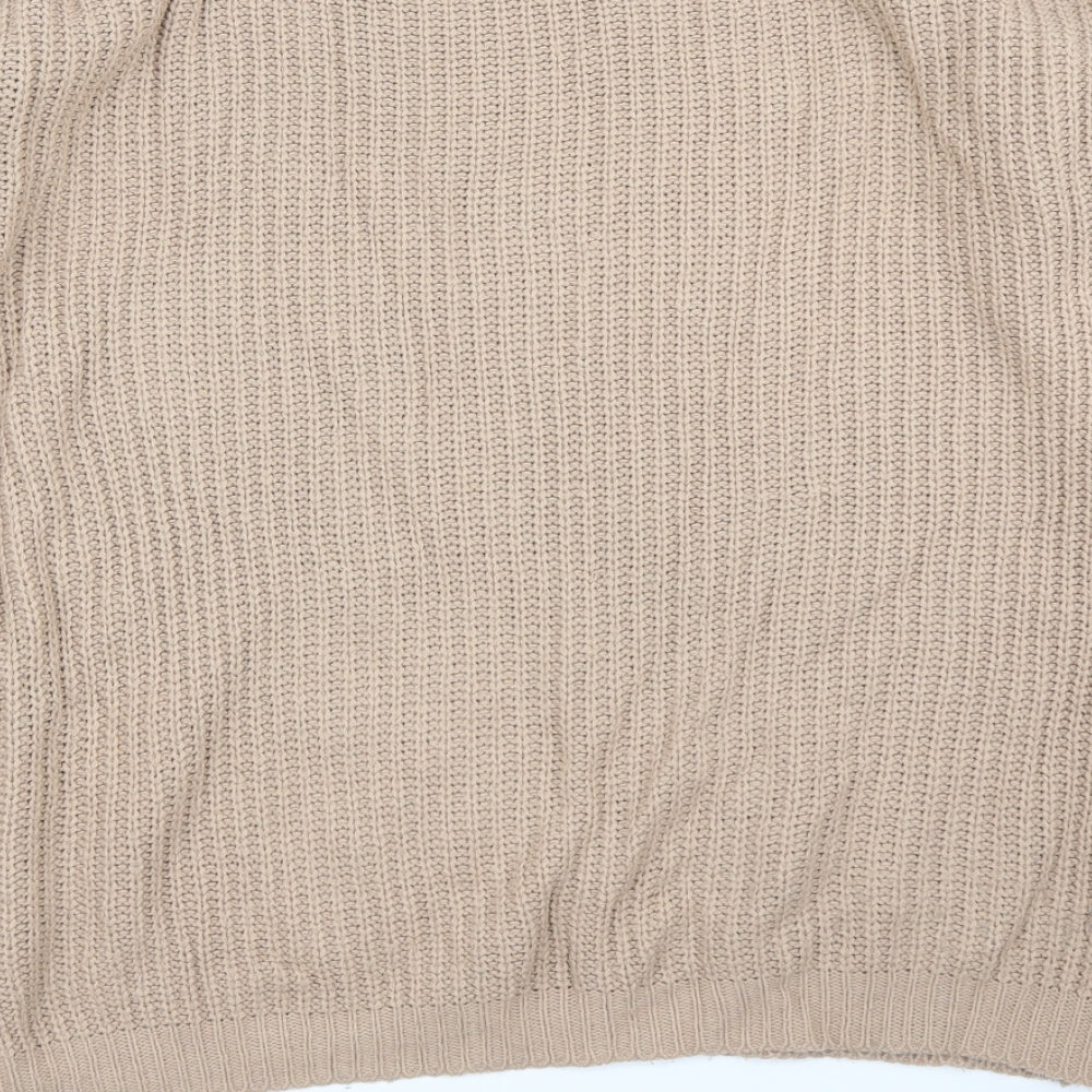 Missguided Womens Beige   Pullover Jumper Size L