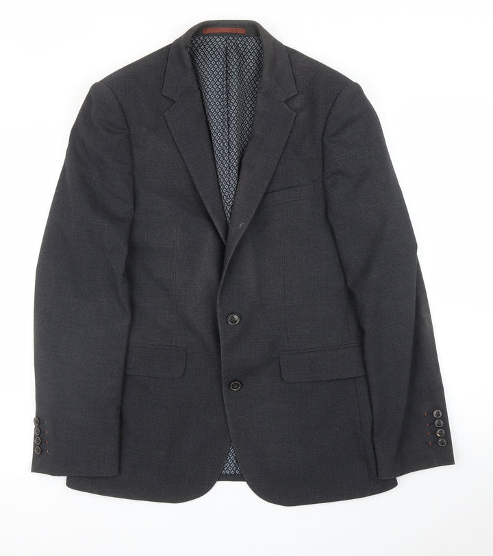 Burton Mens Grey Jacket Suit Jacket Size 38