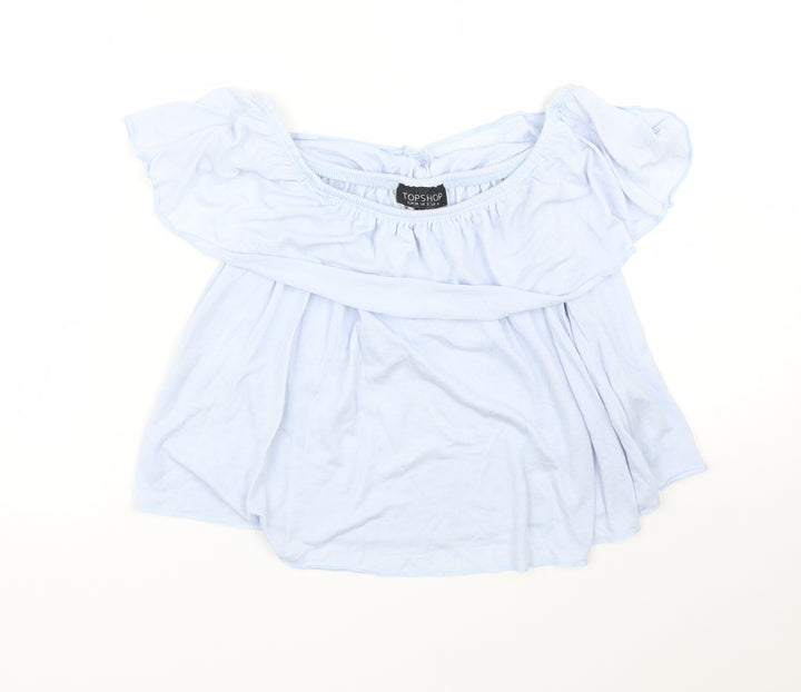 Topshop Womens Blue   Basic Blouse Size 6