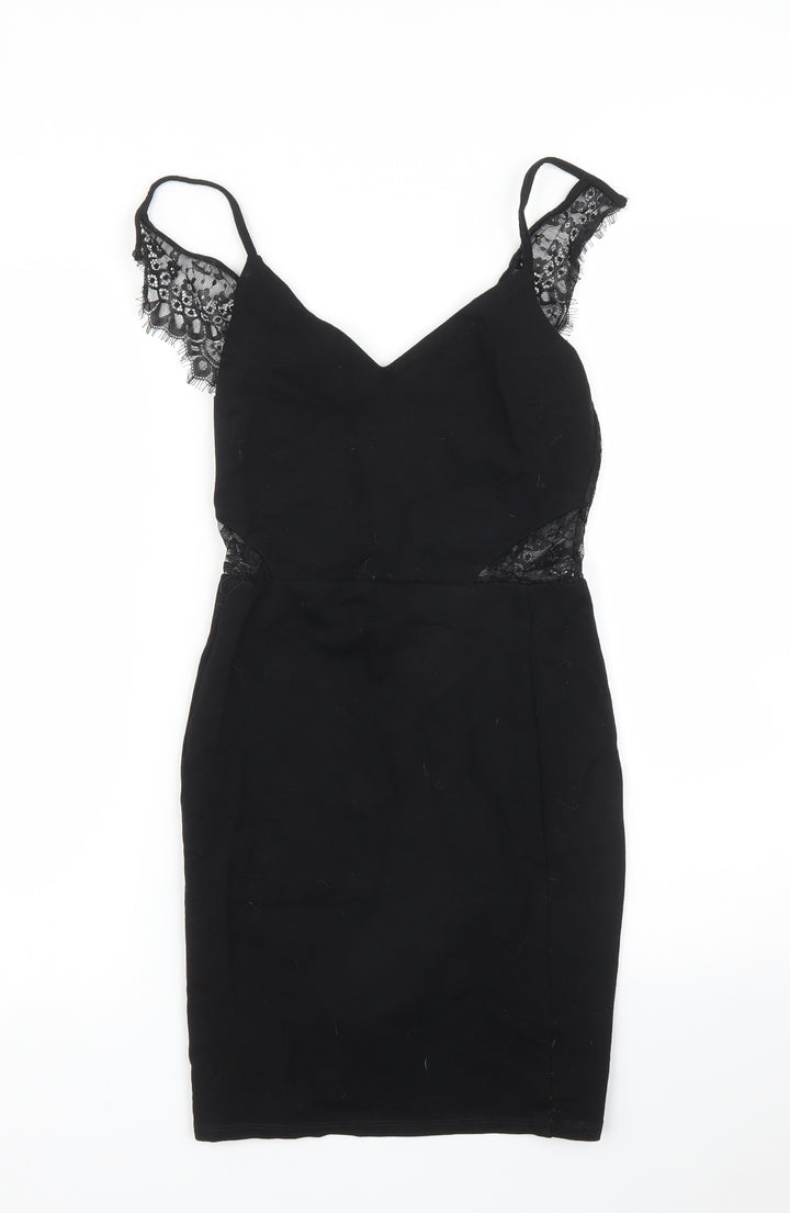 Miss Selfridge Womens Black Sheath Size 6