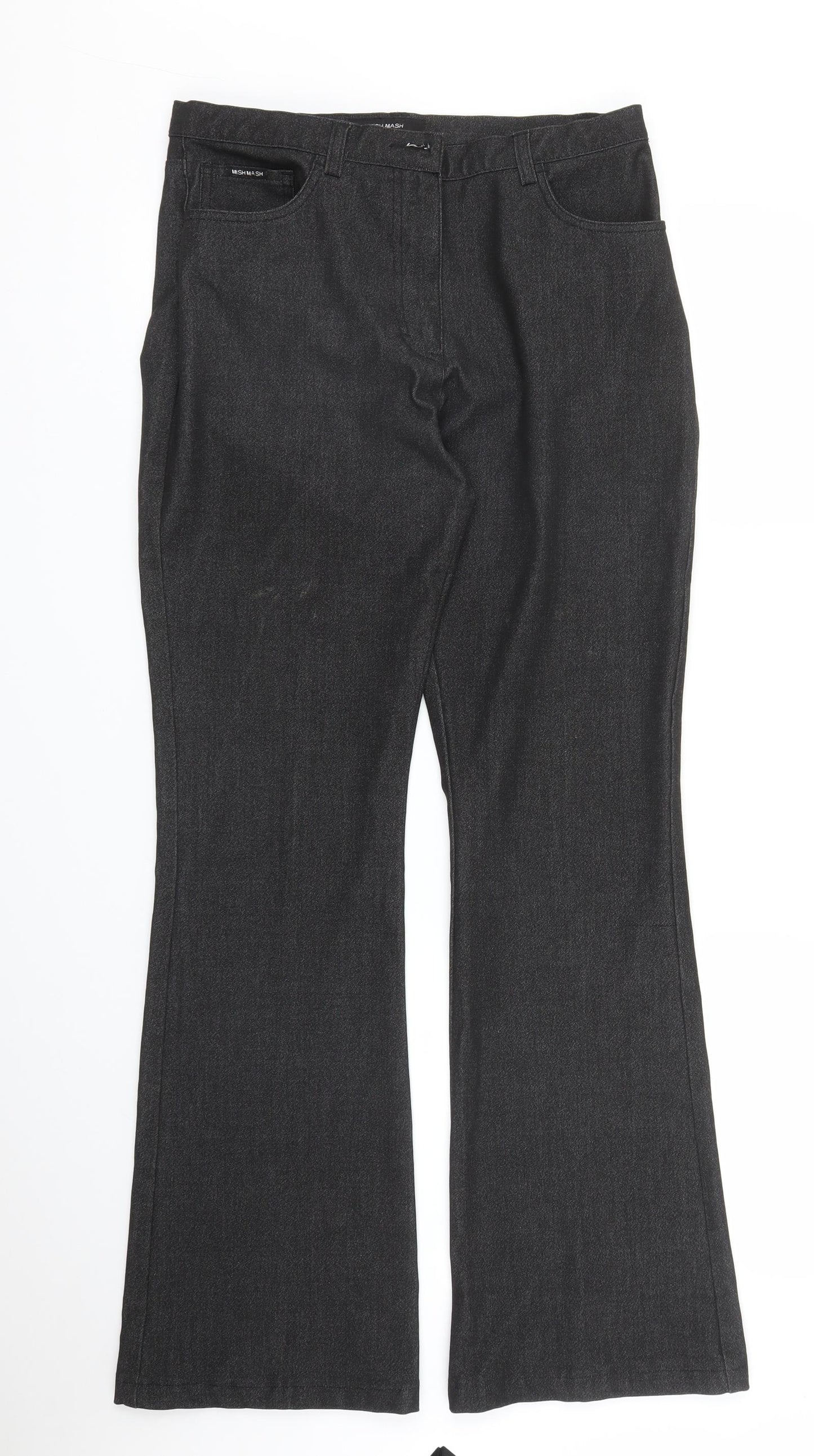 Mish Mash Womens Grey   Trousers  Size 12 L29 in