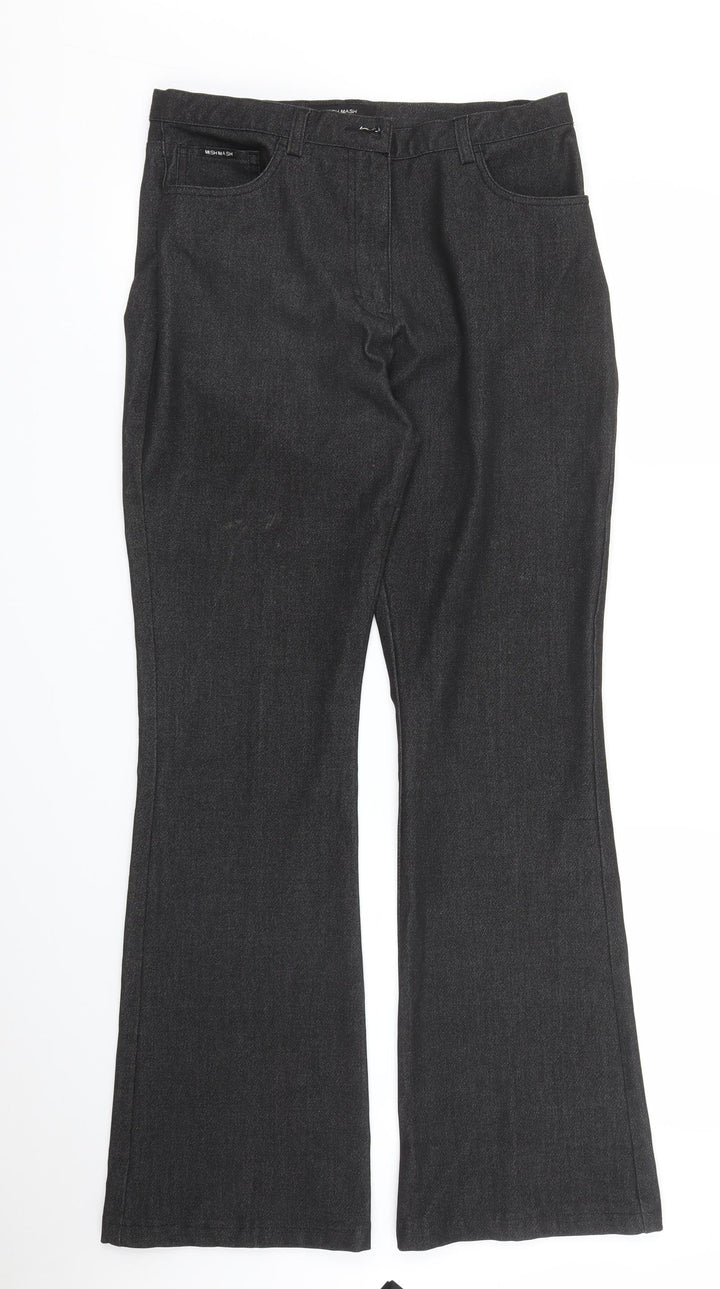 Mish Mash Womens Grey Trousers Size 12 L29 in