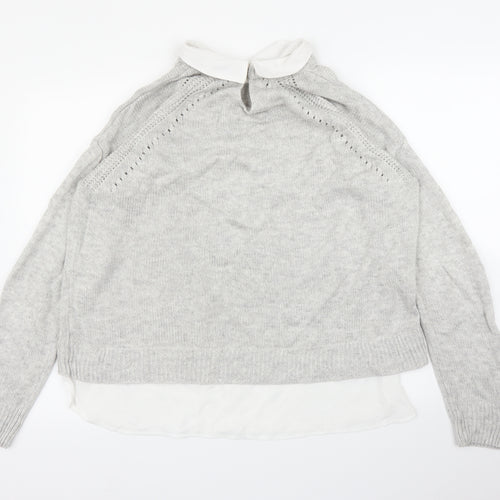 M&Co Womens Grey   Pullover Jumper Size 16