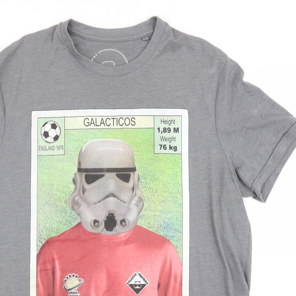 TU Mens Grey    T-Shirt Size M  - Star Wars