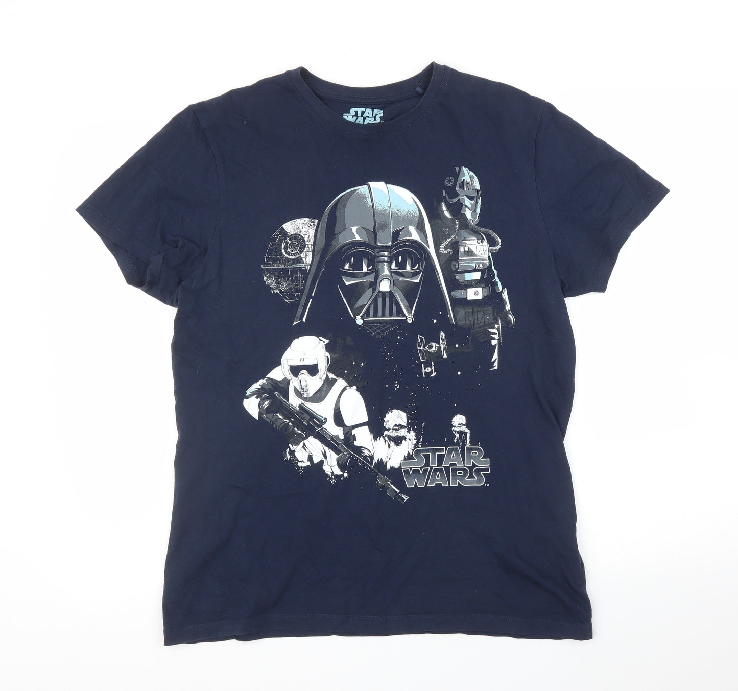 Peacocks Mens Blue    T-Shirt Size M  - Star Wars