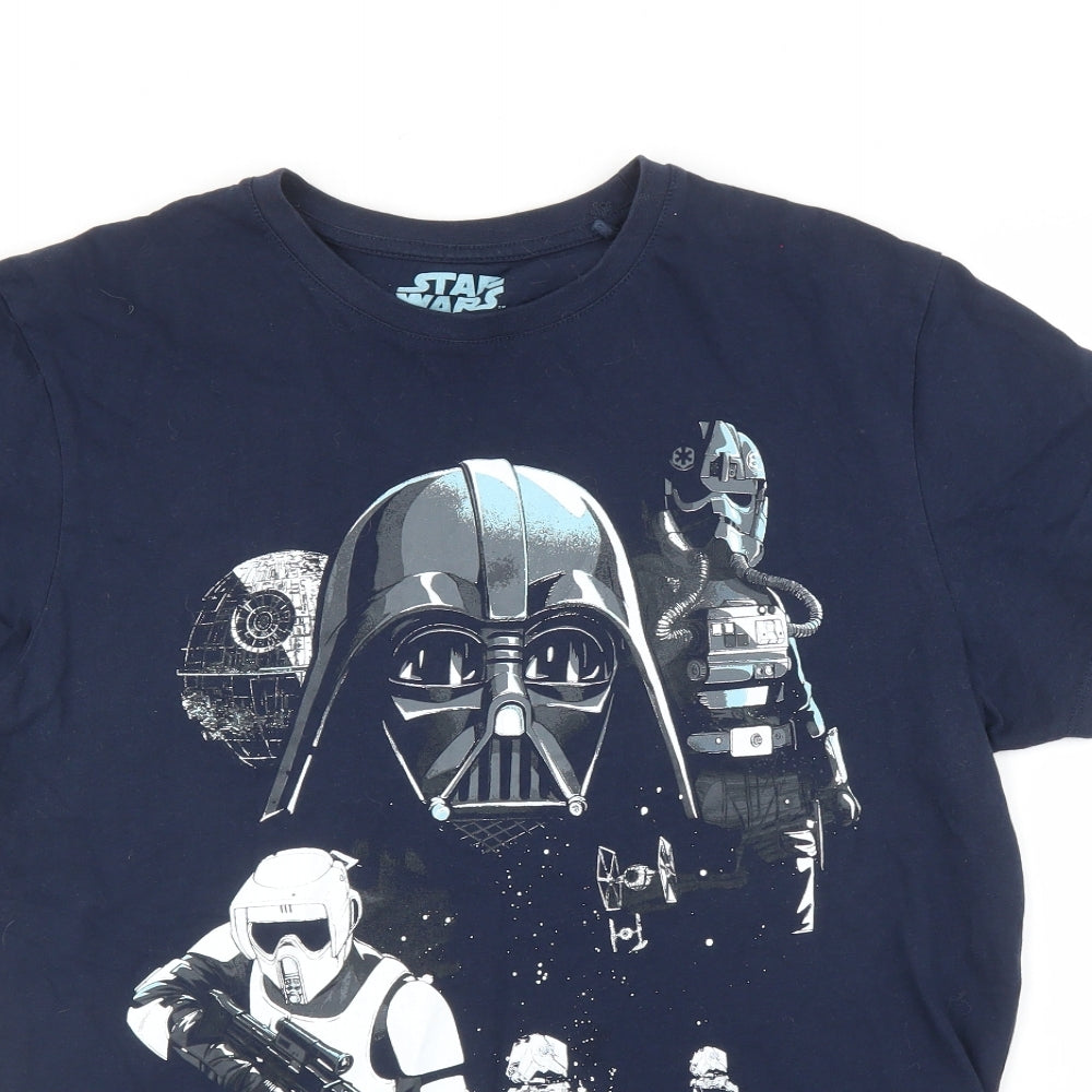 Peacocks Mens Blue    T-Shirt Size M  - Star Wars