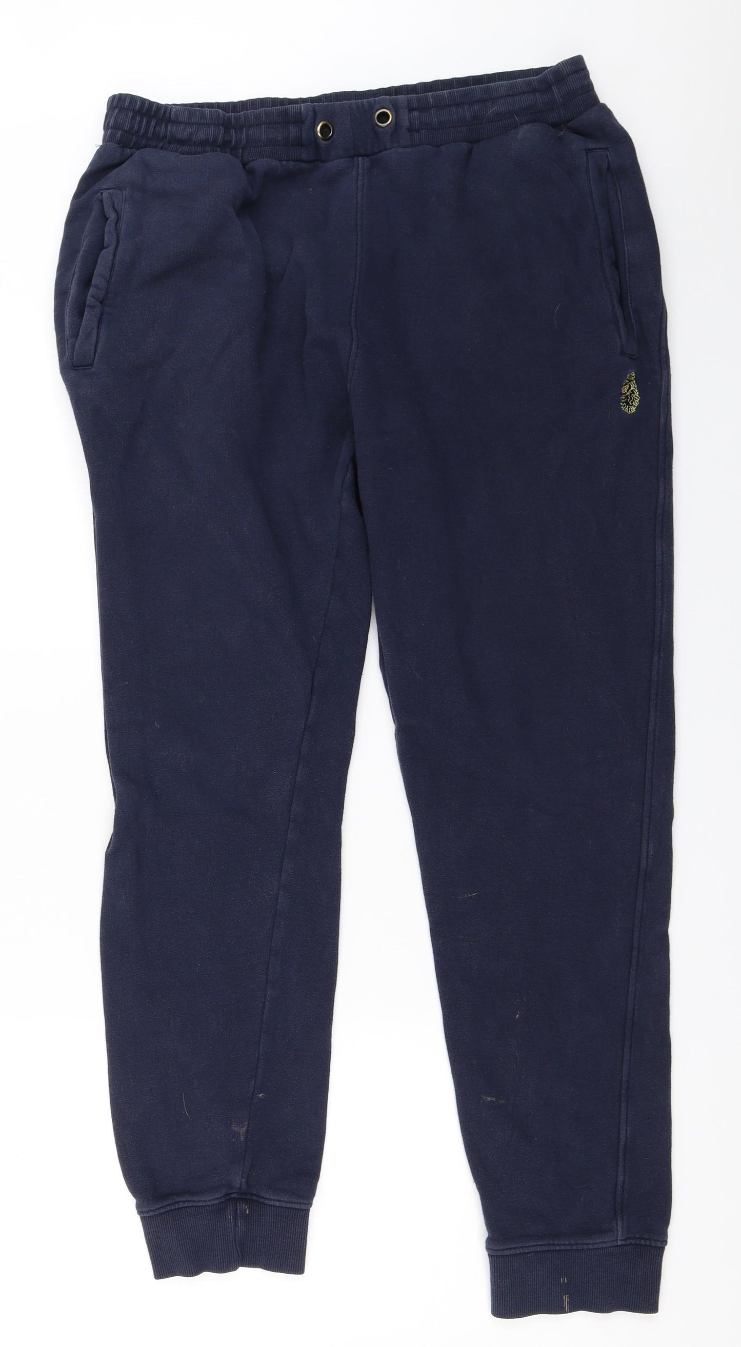 Luke Mens Blue   Jogger Trousers Size S L29 in