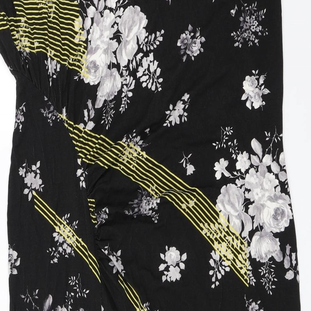 Studio Womens Black Floral  Shift  Size 18
