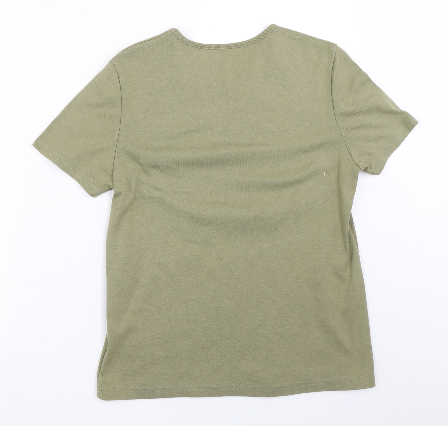 Preworn Womens Green   Basic T-Shirt Size 12