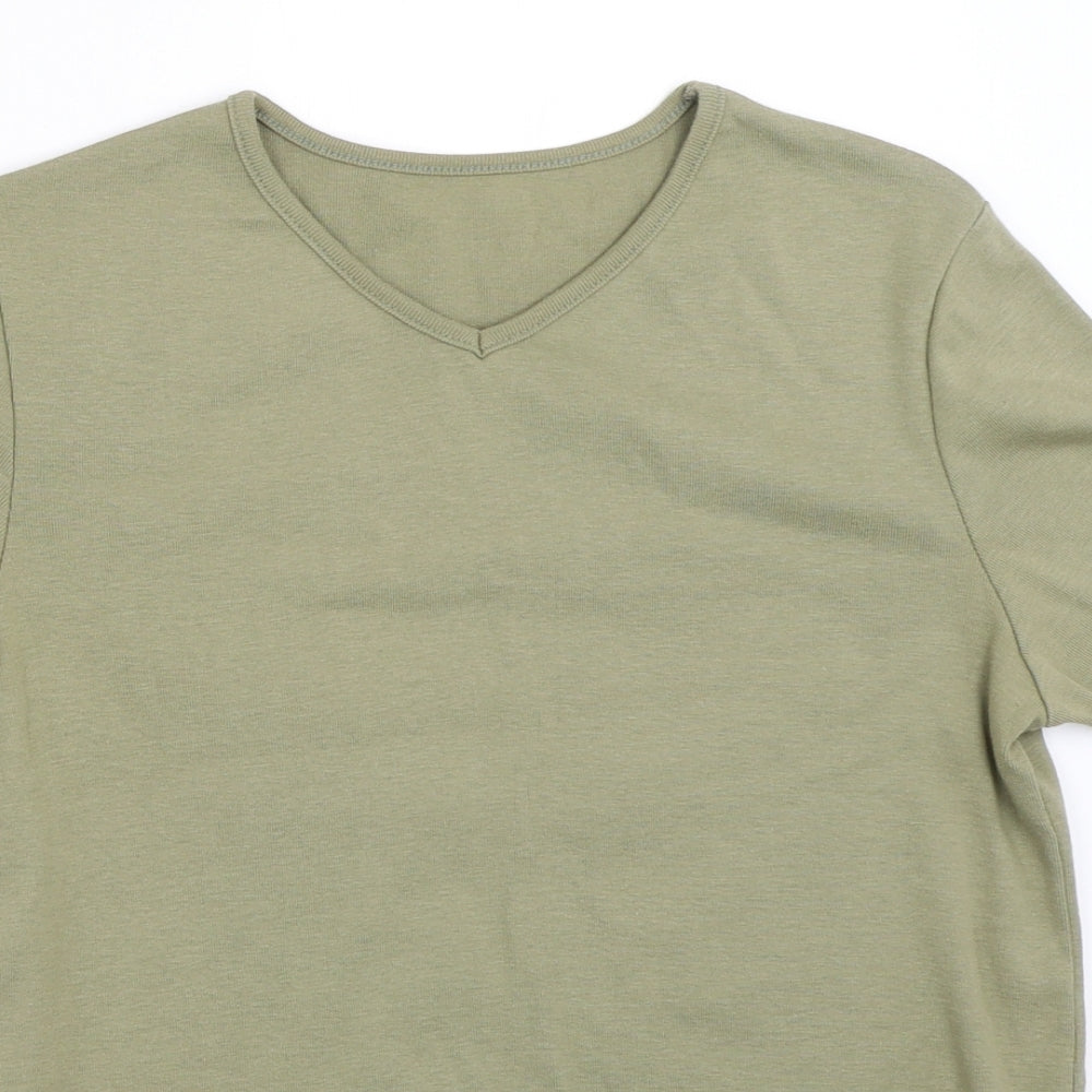 Preworn Womens Green   Basic T-Shirt Size 12