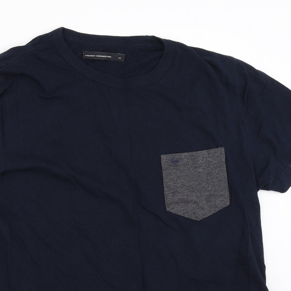 French Connection Mens Blue    T-Shirt Size M
