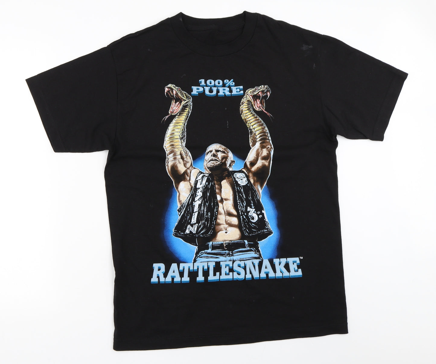 Preworn Mens Black    T-Shirt Size M  - rattlesnake