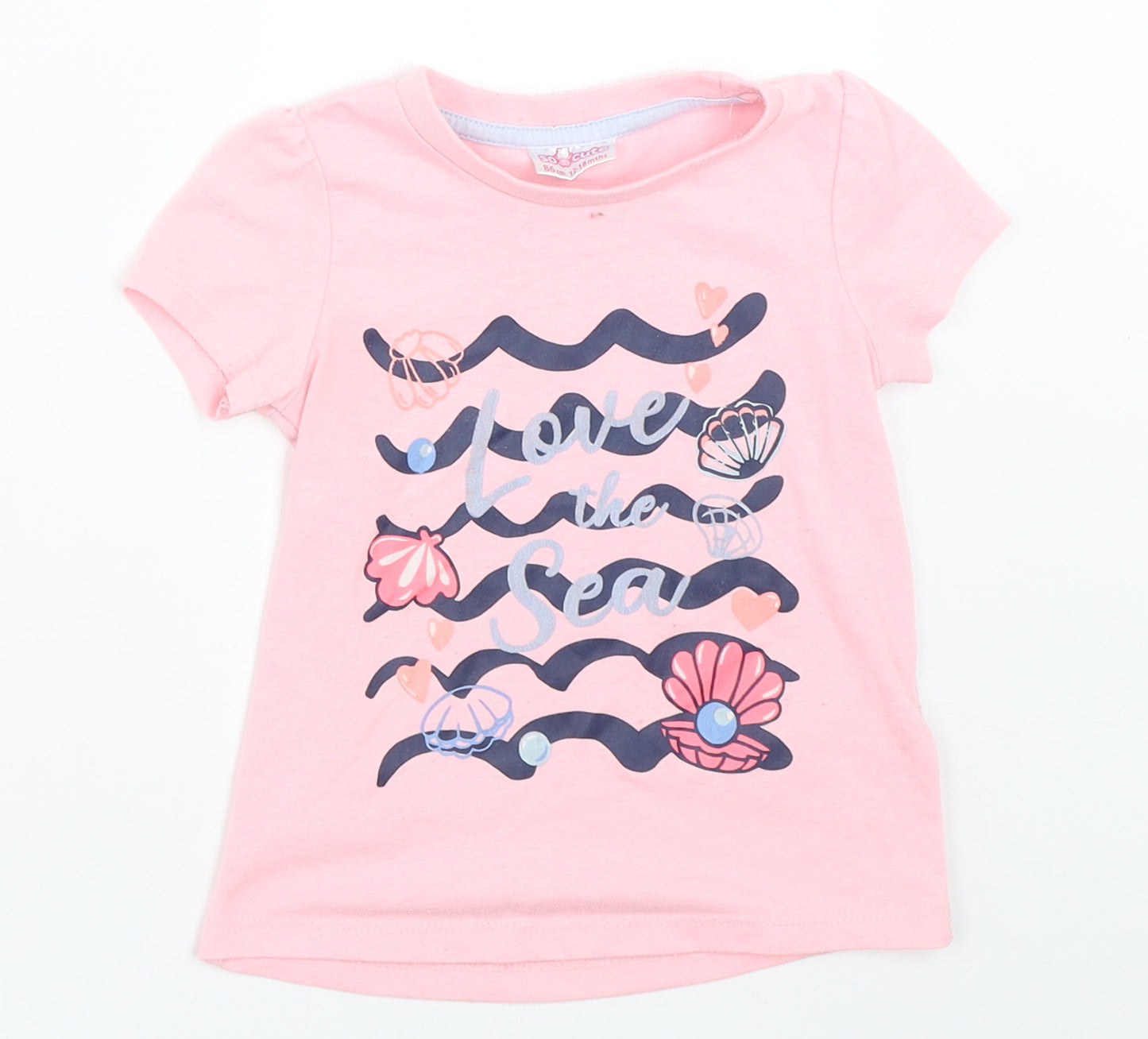 So Cute Girls Pink   Basic T-Shirt Size 12-18 Months