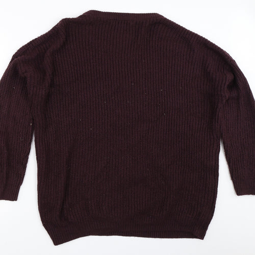 Simply Be Womens Purple   Pullover Jumper Size 26