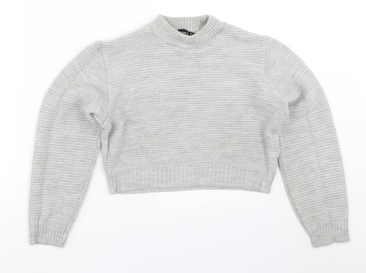 PRETTYLITTLETHING Womens Grey Pullover Jumper Size 16