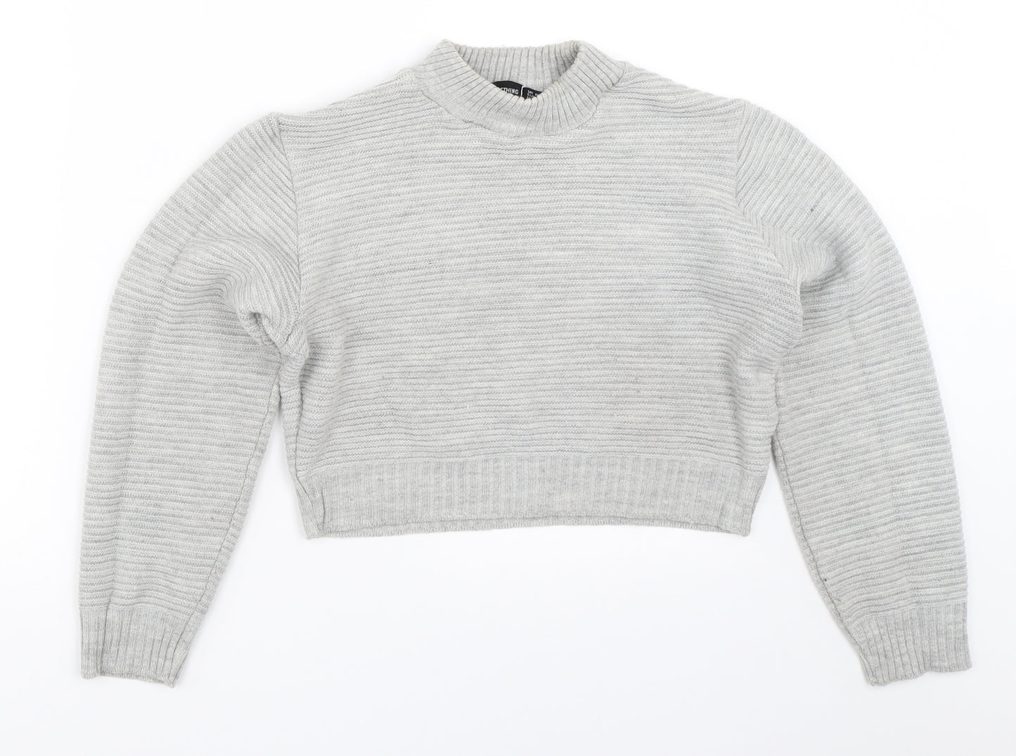 PRETTYLITTLETHING Womens Grey   Pullover Jumper Size 16